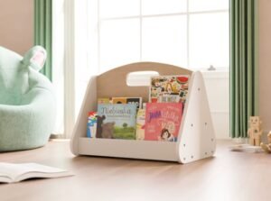 Modern Montessori Bookshelf Portable Wooden Display Cabinet