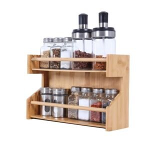 Wooden Spice Rack Organizer – Compact & Elegant Kitchen Storage